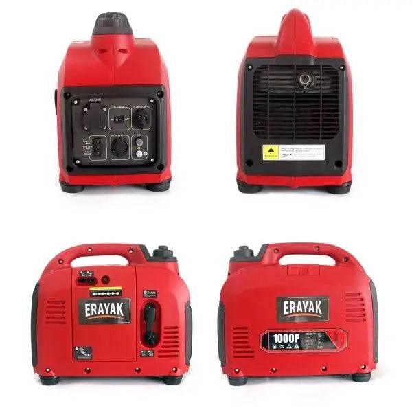 EIG1000iN Portable Inverter Generator 1000W, Compact Quiet - Ideal for Camping & Home Backup Power - Erayak