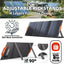 Erayak 100W 18V Solar Panel, Portable & Foldable, with 180° Adjustable Kickstand, Waterproof IP67, With USB-A, 18W USB-C, DC Solar Charger Kits for Power Station Solar Generator - Erayak
