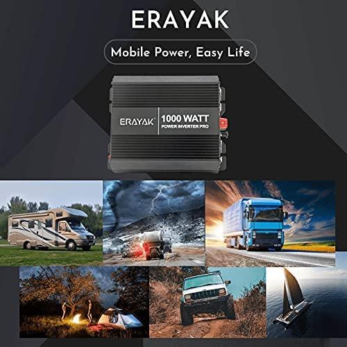 ERAYAK® 1000 Watt Power Inverter, 12v to 110v Modified Sine Wave Inverter, Classic-1000 Pro - Erayak